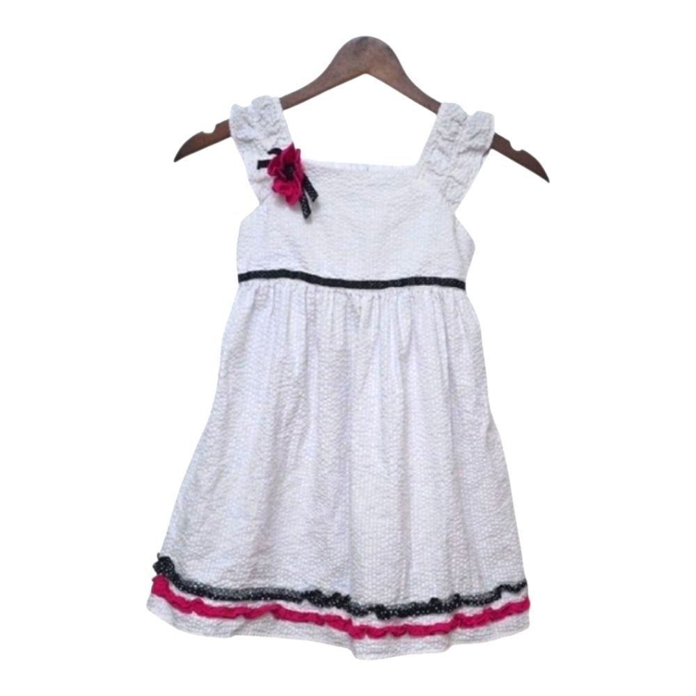 Rare Too Charming White and Pink Kids Dress